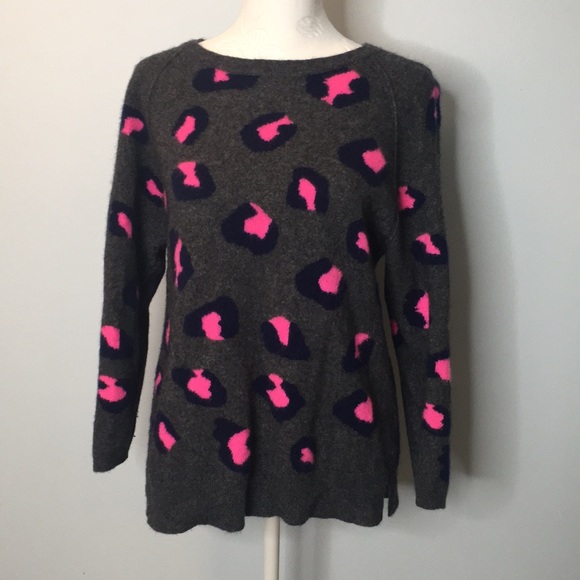 Jumper 1234 Cashmere Leopard Print Sweater - Picture 1 of 7